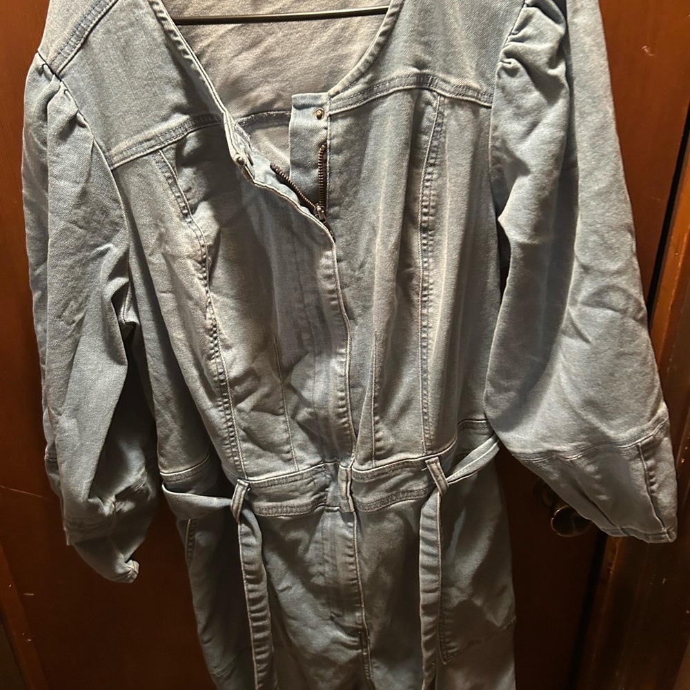Lane Bryant Light Blue Denim Jumpsuit